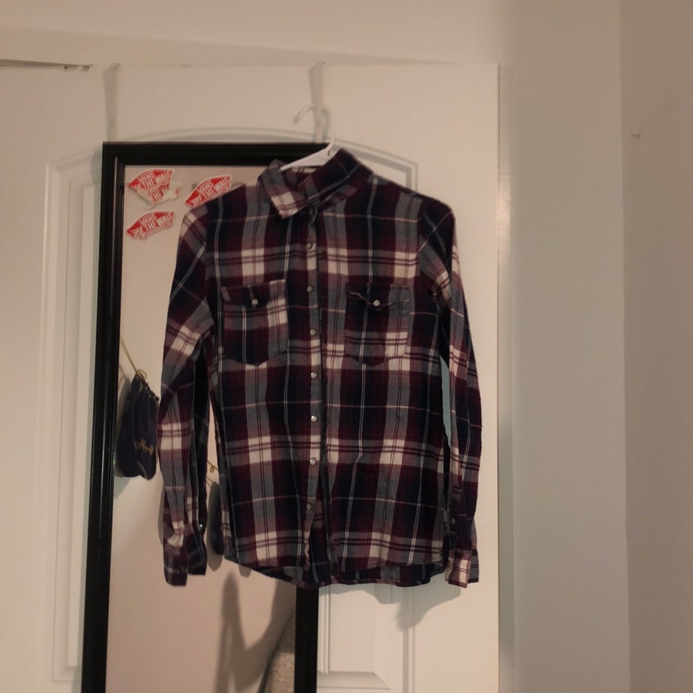 Red White and Blue Checkered Flannel